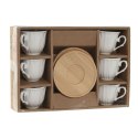 Zestaw filiżanek do kawy Home ESPRIT Biały Bambus Porcelana 90 ml