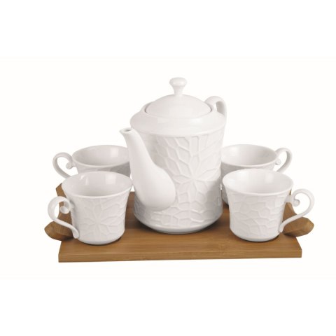 Zestaw filiżanek do kawy Home ESPRIT Biały Bambus Porcelana