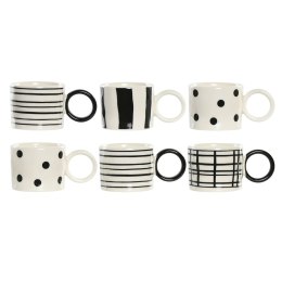 Zestaw filiżanek do kawy Home ESPRIT Biały Czarny Porcelana 90 ml