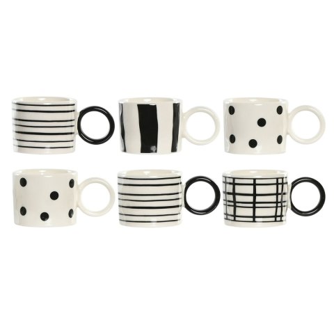 Zestaw filiżanek do kawy Home ESPRIT Biały Czarny Porcelana 90 ml