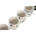 Zestaw filiżanek do kawy Home ESPRIT Biały Czarny Porcelana 90 ml