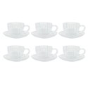 Zestaw filiżanek do kawy Home ESPRIT Przezroczysty 240 ml