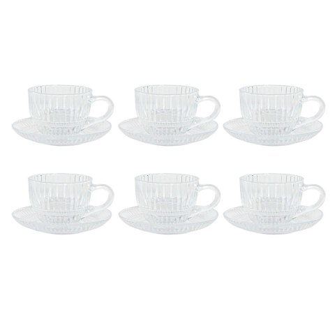 Zestaw filiżanek do kawy Home ESPRIT Przezroczysty 240 ml