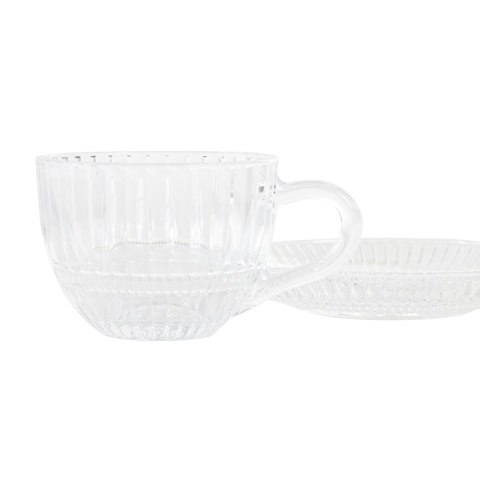 Zestaw filiżanek do kawy Home ESPRIT Przezroczysty 240 ml