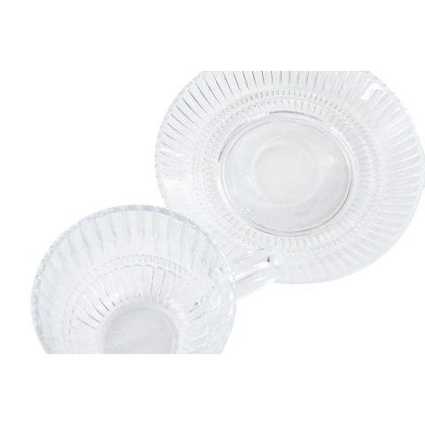 Zestaw filiżanek do kawy Home ESPRIT Przezroczysty 240 ml