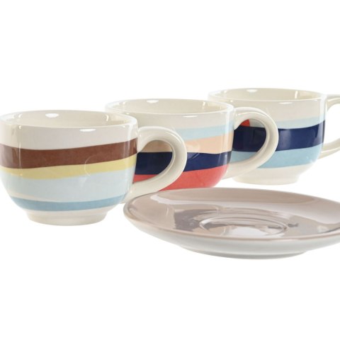 Zestaw filiżanek do kawy Home ESPRIT Żółty Niebieski Kolor Zielony Liliowy Metal Dolomite 180 ml