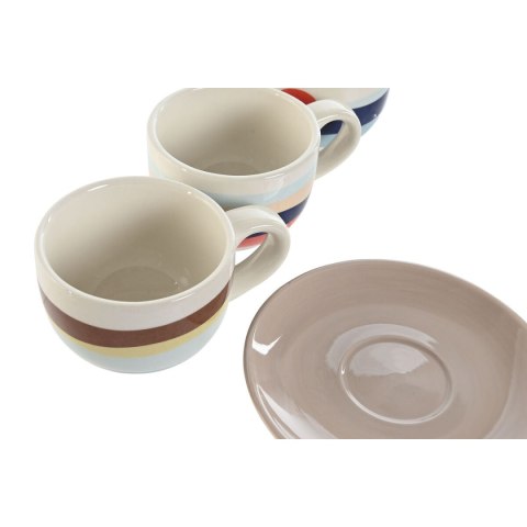 Zestaw filiżanek do kawy Home ESPRIT Żółty Niebieski Kolor Zielony Liliowy Metal Dolomite 180 ml