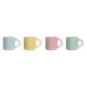 Zestaw filiżanek do kawy Home ESPRIT Żółty Niebieski Kolor Zielony Różowy Porcelana 110 ml 4 Części