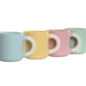 Zestaw filiżanek do kawy Home ESPRIT Żółty Niebieski Kolor Zielony Różowy Porcelana 110 ml 4 Części