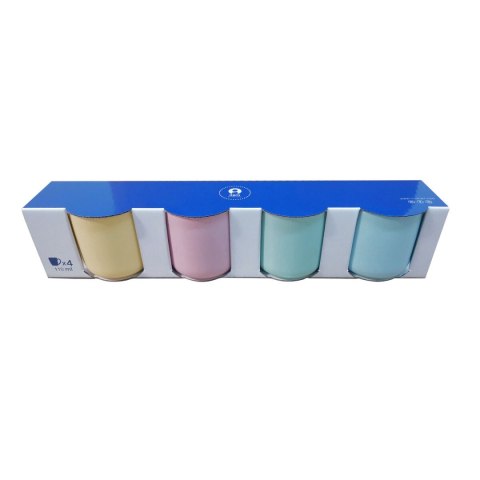 Zestaw filiżanek do kawy Home ESPRIT Żółty Niebieski Kolor Zielony Różowy Porcelana 110 ml 4 Części