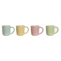 Zestaw filiżanek do kawy Home ESPRIT Żółty Niebieski Kolor Zielony Różowy Porcelana 90 ml 4 Części