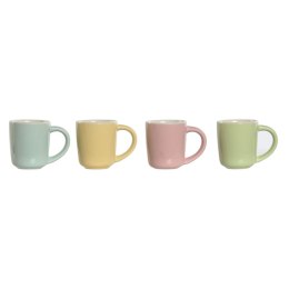 Zestaw filiżanek do kawy Home ESPRIT Żółty Niebieski Kolor Zielony Różowy Porcelana 90 ml 4 Części