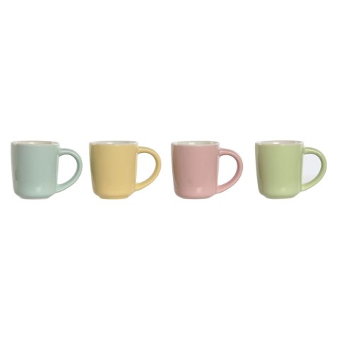 Zestaw filiżanek do kawy Home ESPRIT Żółty Niebieski Kolor Zielony Różowy Porcelana 90 ml 4 Części