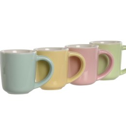 Zestaw filiżanek do kawy Home ESPRIT Żółty Niebieski Kolor Zielony Różowy Porcelana 90 ml 4 Części
