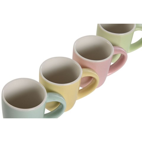 Zestaw filiżanek do kawy Home ESPRIT Żółty Niebieski Kolor Zielony Różowy Porcelana 90 ml 4 Części