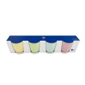 Zestaw filiżanek do kawy Home ESPRIT Żółty Niebieski Kolor Zielony Różowy Porcelana 90 ml 4 Części
