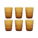 Zestaw kieliszków Home ESPRIT Bursztyn Szkło Z reliefem 240 ml (6 Sztuk)