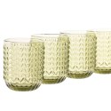 Zestaw kieliszków Home ESPRIT Kolor Zielony Szkło Z reliefem 275 ml (6 Sztuk)