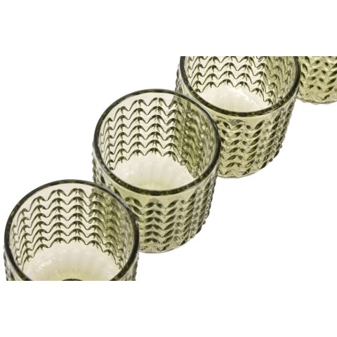Zestaw kieliszków Home ESPRIT Kolor Zielony Szkło Z reliefem 275 ml (6 Sztuk)