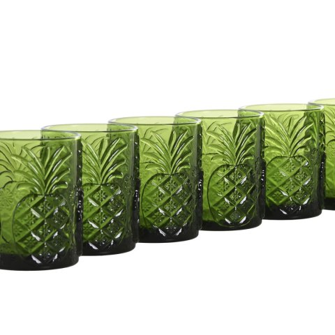 Zestaw kieliszków Home ESPRIT Kolor Zielony Szkło Z reliefem 300 ml (6 Sztuk)