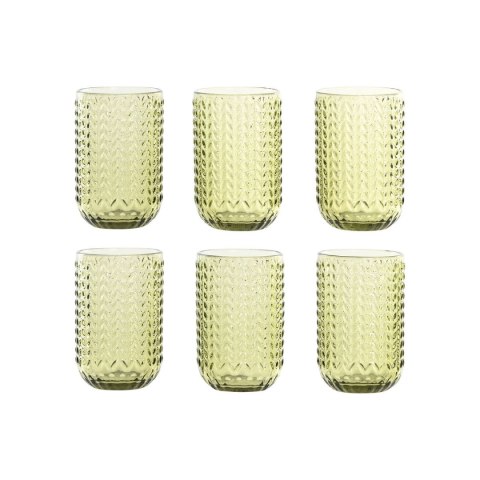 Zestaw kieliszków Home ESPRIT Kolor Zielony Szkło Z reliefem 420 ml (6 Sztuk)