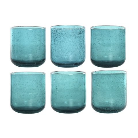 Zestaw kieliszków Home ESPRIT Turkusowy Szkło 320 ml (6 Sztuk)