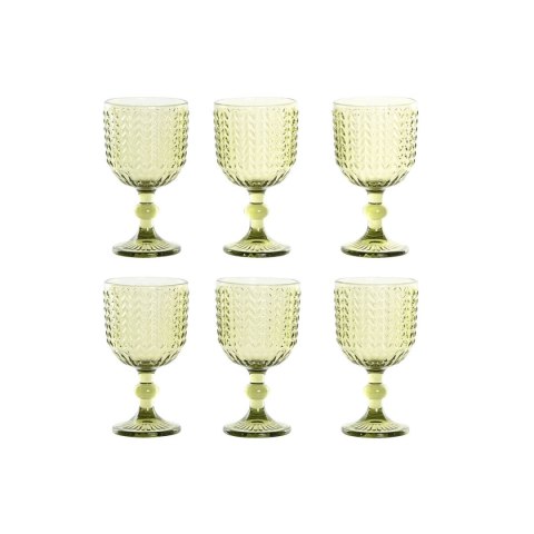Zestaw kubków Home ESPRIT Kolor Zielony Szkło 380 ml (6 Sztuk)