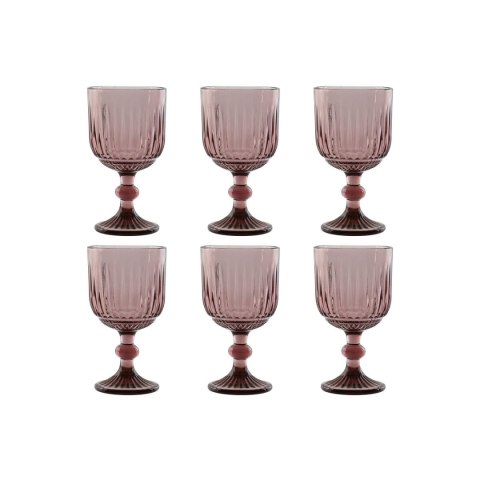 Zestaw kubków Home ESPRIT Różowy Szkło 380 ml (6 Sztuk)