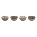 Zestaw misek Home ESPRIT Brązowy Beżowy Porcelana Kvety Shabby Chic 11,5 x 11,5 x 6 cm