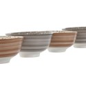 Zestaw misek Home ESPRIT Brązowy Beżowy Porcelana Kvety Shabby Chic 11,5 x 11,5 x 6 cm