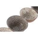 Zestaw misek Home ESPRIT Brązowy Beżowy Porcelana Kvety Shabby Chic 11,5 x 11,5 x 6 cm