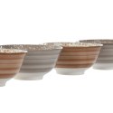 Zestaw misek Home ESPRIT Brązowy Beżowy Porcelana Kvety Shabby Chic 15 x 15 x 7 cm