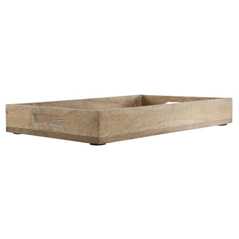 Zestaw tacek Home ESPRIT Biały Naturalny Drewno mango Drewno MDF 44 x 29 x 5 cm (2 Sztuk)