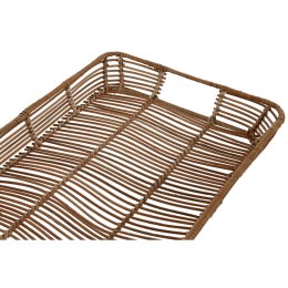 Zestaw tacek Home ESPRIT Naturalny Metal 44 x 32 x 6 cm (3 Sztuk)