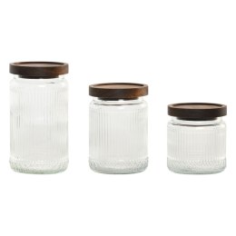 3 pojemniki masy Home ESPRIT Przezroczysty Naturalny 700 ml 1 L 3 Części