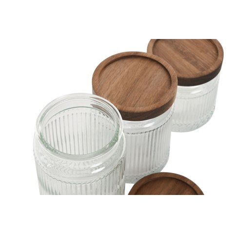 3 pojemniki masy Home ESPRIT Przezroczysty Naturalny 700 ml 1 L 3 Części