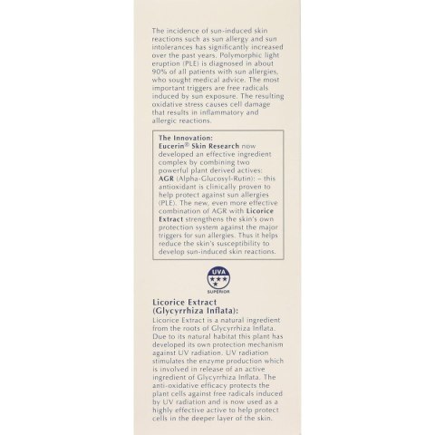 Krem Przeciwsłoneczny do Twarzy Eucerin 3856515 Przezroczysty Spf 50