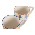 Kubek Home ESPRIT Żółty Niebieski Biały Pomarańczowy Cytrynowa Śródziemnomorski Z reliefem 360 ml (4 Sztuk)