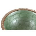 Miska na Przekąski Home ESPRIT Kolor Zielony Naturalny Drewno mango Nowoczesny Lakierowany 15 x 15 x 6,5 cm