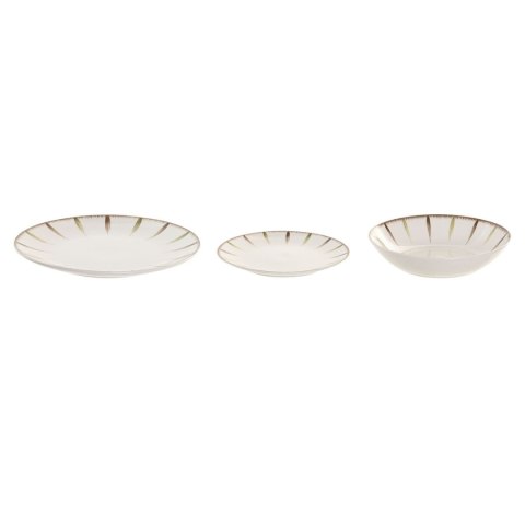 Naczynia Home ESPRIT Biały Kolor Zielony Porcelana 18 Części