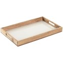 Taca Home ESPRIT Biały Naturalny Drewno mango 43,5 X 27 X 4,5 CM