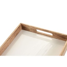 Taca Home ESPRIT Biały Naturalny Drewno mango 43,5 X 27 X 4,5 CM