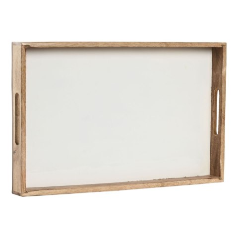 Taca Home ESPRIT Biały Naturalny Drewno mango 43,5 X 27 X 4,5 CM