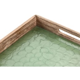Taca Home ESPRIT Kolor Zielony Naturalny Drewno mango 43,5 X 27 X 4,5 CM