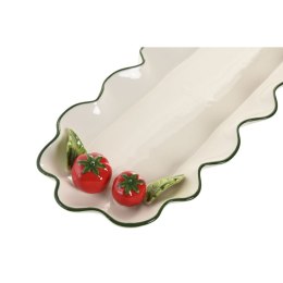 Tacka do przekąsek Home ESPRIT Biały Czerwony Kolor Zielony