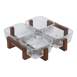 Tacka do przekąsek Home ESPRIT Przezroczysty Naturalny 300 ml 22 x 22 x 6 cm