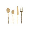 Zastawa stołowa Home ESPRIT Złoty Stal nierdzewna 4,5 X 2 X 21 CM 16 Części