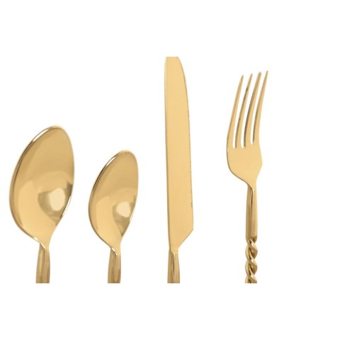 Zastawa stołowa Home ESPRIT Złoty Stal nierdzewna 4,5 X 2 X 21 CM 16 Części