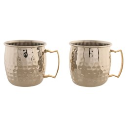 Zestaw 2 kubeczków Home ESPRIT Złoty Srebrzysty Loft 480 ml (2 Sztuk)