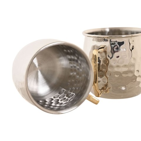 Zestaw 2 kubeczków Home ESPRIT Złoty Srebrzysty Loft 480 ml (2 Sztuk)